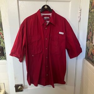 Magellan Outdoors Men's Fish Gear Shirt Red 3XLT Short Sleeve Vented